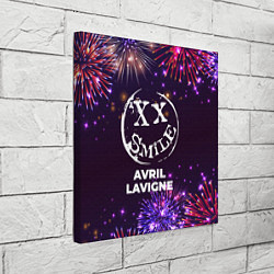 Холст квадратный Праздничный Avril Lavigne, цвет: 3D-принт — фото 2
