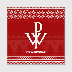 Холст квадратный Новогодний Powerwolf, цвет: 3D-принт — фото 2