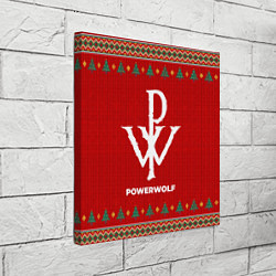 Холст квадратный Powerwolf new year, цвет: 3D-принт — фото 2