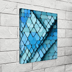 Холст квадратный Синие рельефные плитки, цвет: 3D-принт — фото 2
