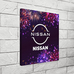 Холст квадратный Праздничный Nissan, цвет: 3D-принт — фото 2