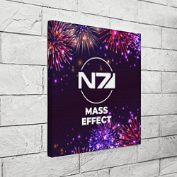 Холст квадратный Праздничный Mass Effect, цвет: 3D-принт — фото 2