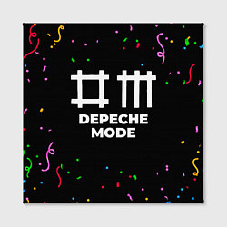 Холст квадратный Depeche Mode конфети, цвет: 3D-принт — фото 2