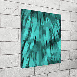 Холст квадратный Бирюзовый камуфляж, цвет: 3D-принт — фото 2