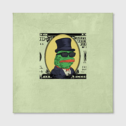 Холст квадратный Pepe is the main cryptocurrency, цвет: 3D-принт — фото 2