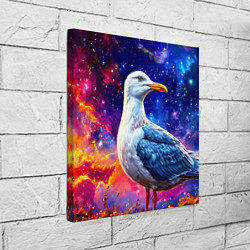 Холст квадратный Чайка и космос, цвет: 3D-принт — фото 2