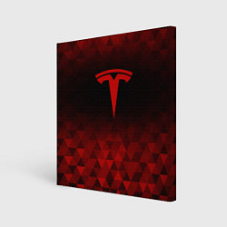 Холст квадратный Tesla red poly, цвет: 3D-принт