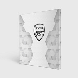 Холст квадратный Arsenal white poly, цвет: 3D-принт