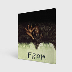 Холст квадратный Извне сериал ужастик, цвет: 3D-принт