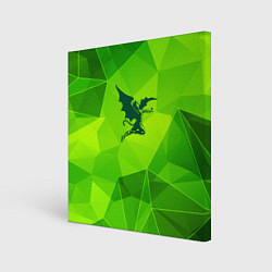 Холст квадратный Black Sabbath green poly, цвет: 3D-принт