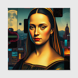 Холст квадратный Современная мона лиза, цвет: 3D-принт — фото 2