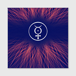 Холст квадратный Marilyn Manson red energy, цвет: 3D-принт — фото 2