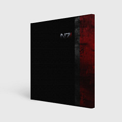 Холст квадратный Shepard N7 - темный, цвет: 3D-принт