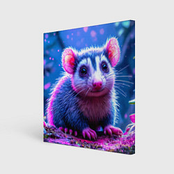 Холст квадратный Малыш опоссум, цвет: 3D-принт