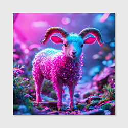 Холст квадратный Козлик в розовом, цвет: 3D-принт — фото 2