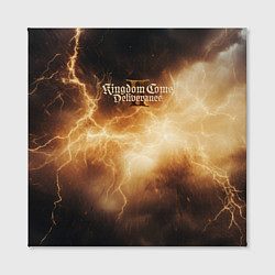 Холст квадратный Kingdom Come Deliverance 2 желтые молнии, цвет: 3D-принт — фото 2