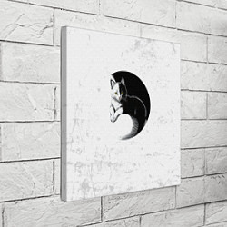 Холст квадратный Кот инь ян, цвет: 3D-принт — фото 2