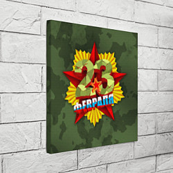 Холст квадратный 23 февраля - милитари, цвет: 3D-принт — фото 2