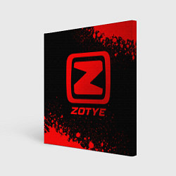 Холст квадратный Zotye - red gradient, цвет: 3D-принт