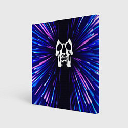 Холст квадратный Deftones neon energy, цвет: 3D-принт