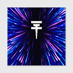 Холст квадратный Tokio Hotel neon energy, цвет: 3D-принт — фото 2