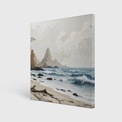 Холст квадратный Нежный морской пейзаж, цвет: 3D-принт