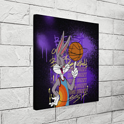 Холст квадратный Багз Банни - Looney Tunes, цвет: 3D-принт — фото 2
