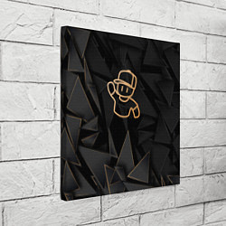 Холст квадратный Stumble Guys golden poly, цвет: 3D-принт — фото 2