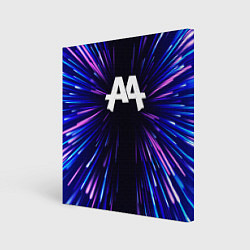Холст квадратный Asking Alexandria neon energy, цвет: 3D-принт