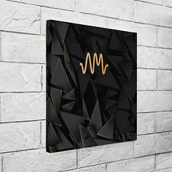 Холст квадратный Arctic Monkeys golden poly, цвет: 3D-принт — фото 2