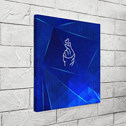 Холст квадратный K Pop blue poly, цвет: 3D-принт — фото 2