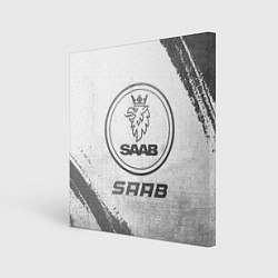 Холст квадратный Saab - white gradient, цвет: 3D-принт