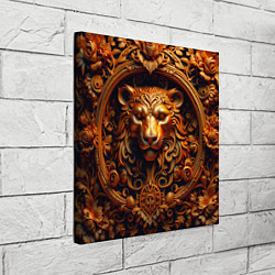 Холст квадратный Лев узор, цвет: 3D-принт — фото 2