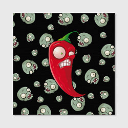 Холст квадратный Перчик из игры растения против зомби, цвет: 3D-принт — фото 2