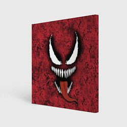 Холст квадратный Веном красный и черный симбиот, цвет: 3D-принт