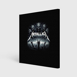 Холст квадратный Metallica thrash metal - gesture, цвет: 3D-принт