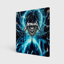 Холст квадратный Neon glow - Metallica, цвет: 3D-принт
