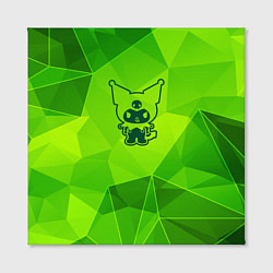 Холст квадратный Kuromi green poly, цвет: 3D-принт — фото 2