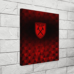 Холст квадратный West Ham red poly, цвет: 3D-принт — фото 2