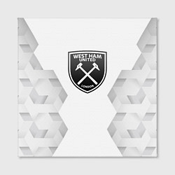Холст квадратный West Ham white poly, цвет: 3D-принт — фото 2