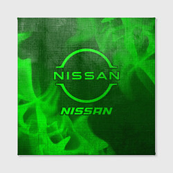 Холст квадратный Nissan - green gradient, цвет: 3D-принт — фото 2