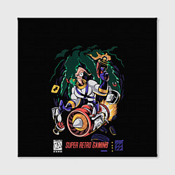 Холст квадратный Earth worm Jim - super retro gaming, цвет: 3D-принт — фото 2