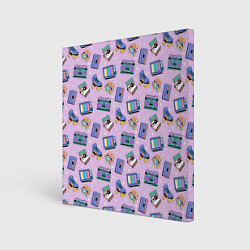 Холст квадратный Ретро паттерн, цвет: 3D-принт