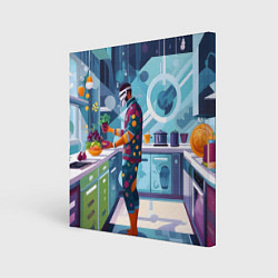 Холст квадратный Здоровое питание, цвет: 3D-принт