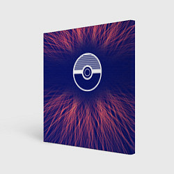 Холст квадратный Pokemon red energy, цвет: 3D-принт