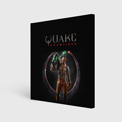 Холст квадратный Quake champions - Visor, цвет: 3D-принт