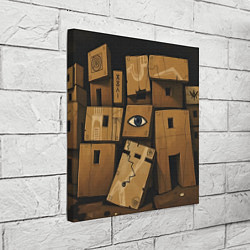 Холст квадратный Коробки и глаз, цвет: 3D-принт — фото 2