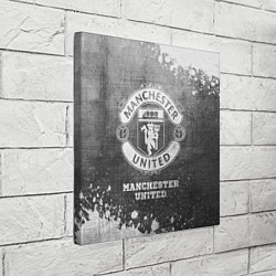 Холст квадратный Manchester United - grey gradient, цвет: 3D-принт — фото 2