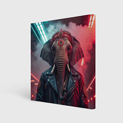 Картина квадратная Cyberpunk elephant