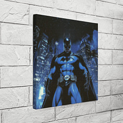 Холст квадратный Бэтмен синий город, цвет: 3D-принт — фото 2